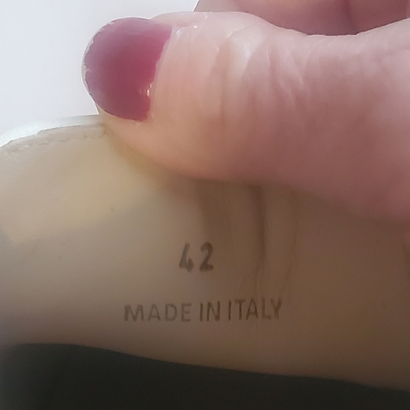 Chloe Lauren Scalloped Slip On White Leather. Platform Trainers Sz 42 womens - Picture 9 of 10